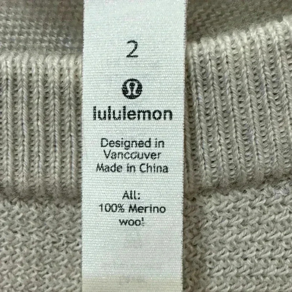 Lululemon Sit In Lotus Heathered Light Ivory Size 2 - Picture 3 of 6
